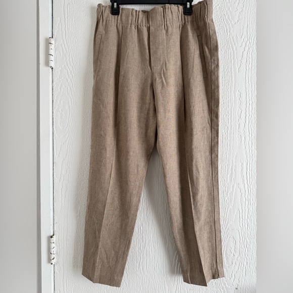 Brunello Cucinelli  Neutral Beige Linen Pants - Picture 2 of 12